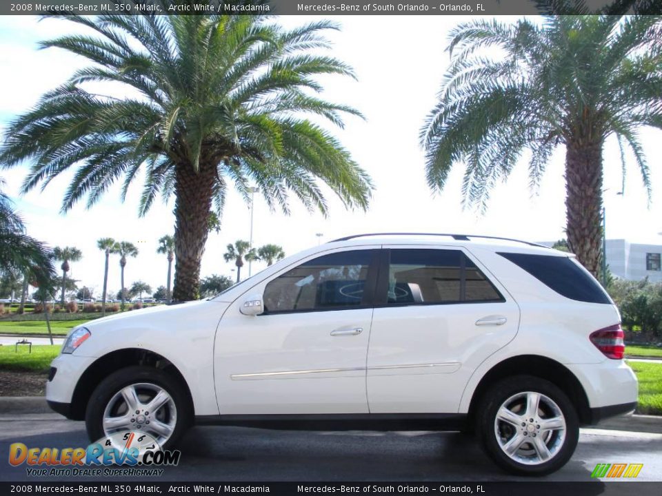 2008 Mercedes-Benz ML 350 4Matic Arctic White / Macadamia Photo #1