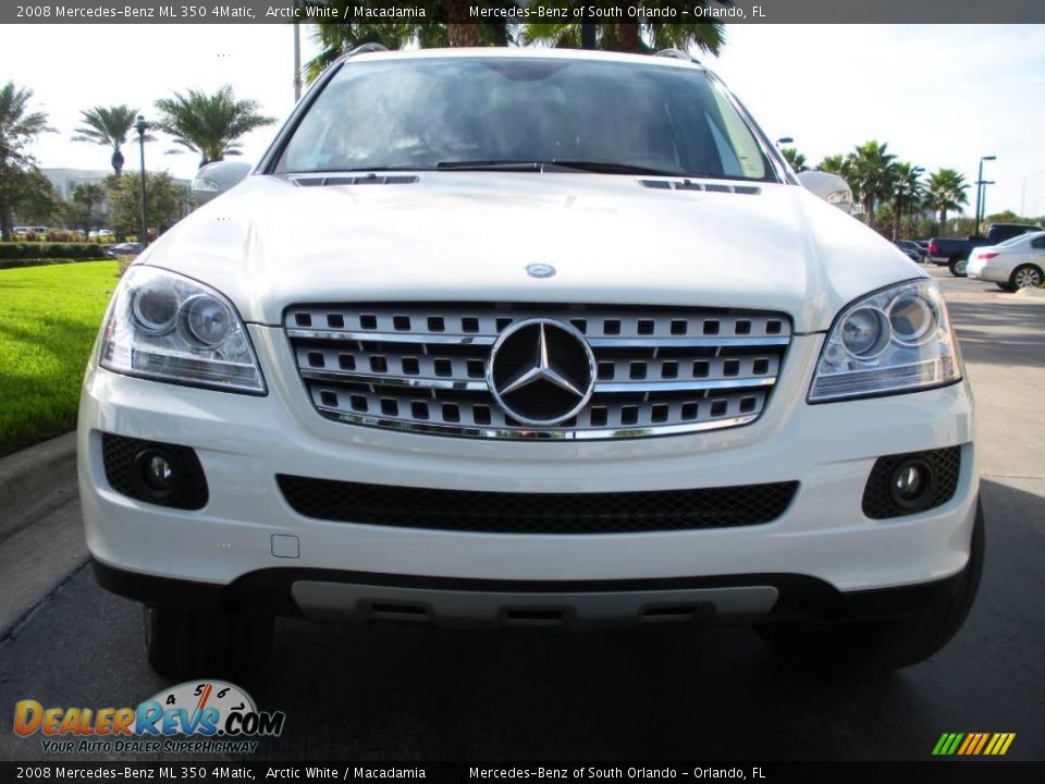 2008 Mercedes-Benz ML 350 4Matic Arctic White / Macadamia Photo #3