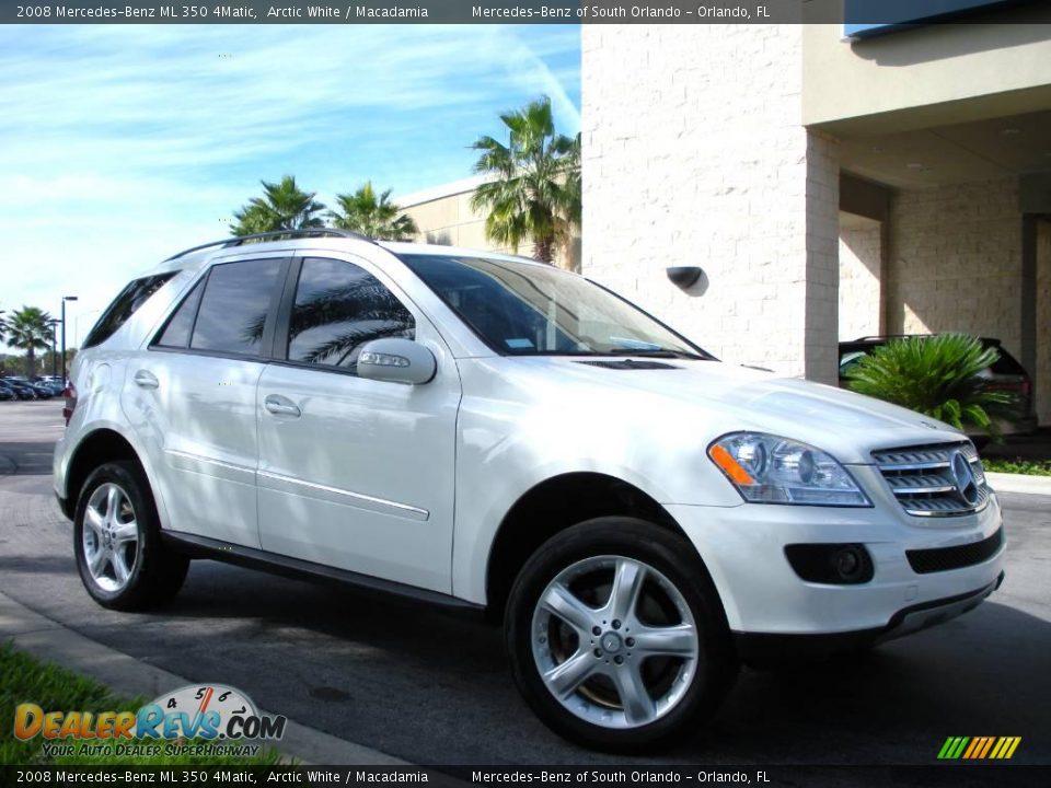2008 Mercedes-Benz ML 350 4Matic Arctic White / Macadamia Photo #4