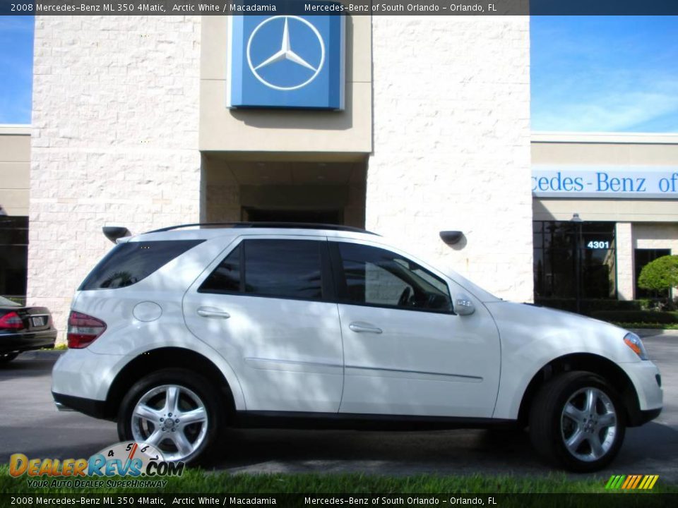 2008 Mercedes-Benz ML 350 4Matic Arctic White / Macadamia Photo #5