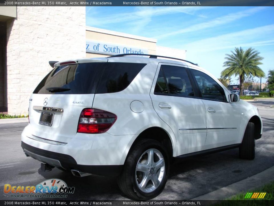 2008 Mercedes-Benz ML 350 4Matic Arctic White / Macadamia Photo #6