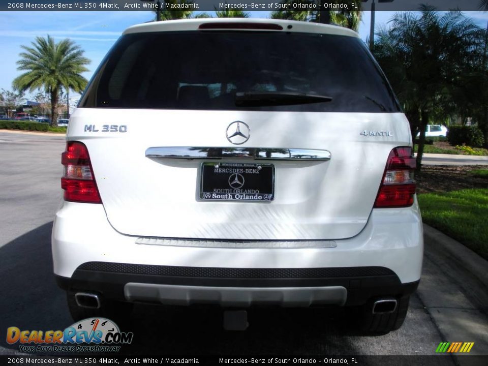 2008 Mercedes-Benz ML 350 4Matic Arctic White / Macadamia Photo #7