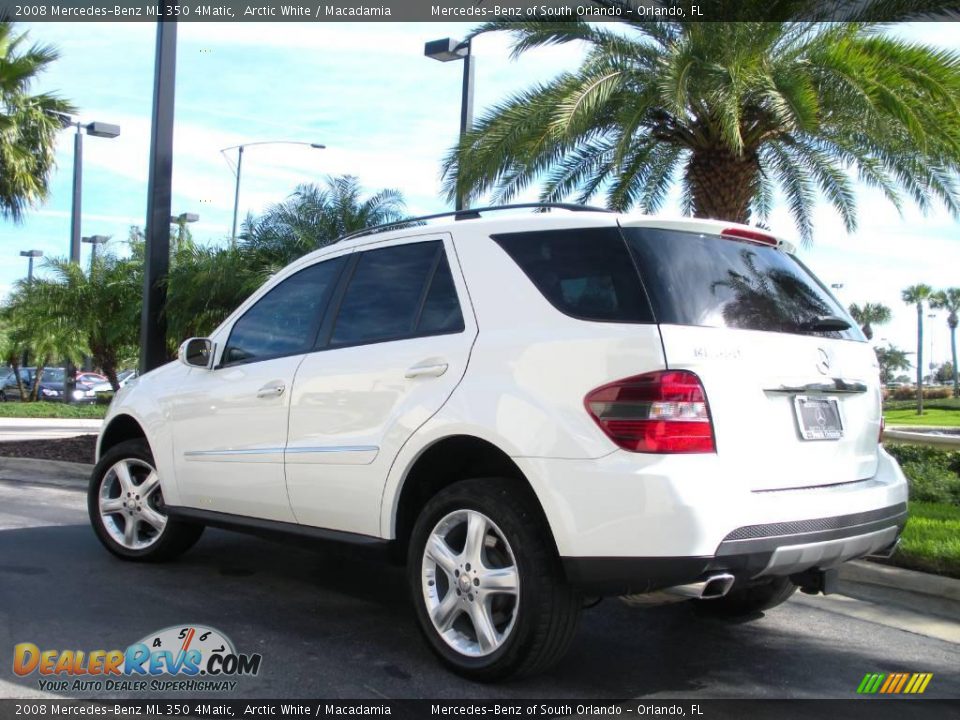 2008 Mercedes-Benz ML 350 4Matic Arctic White / Macadamia Photo #8