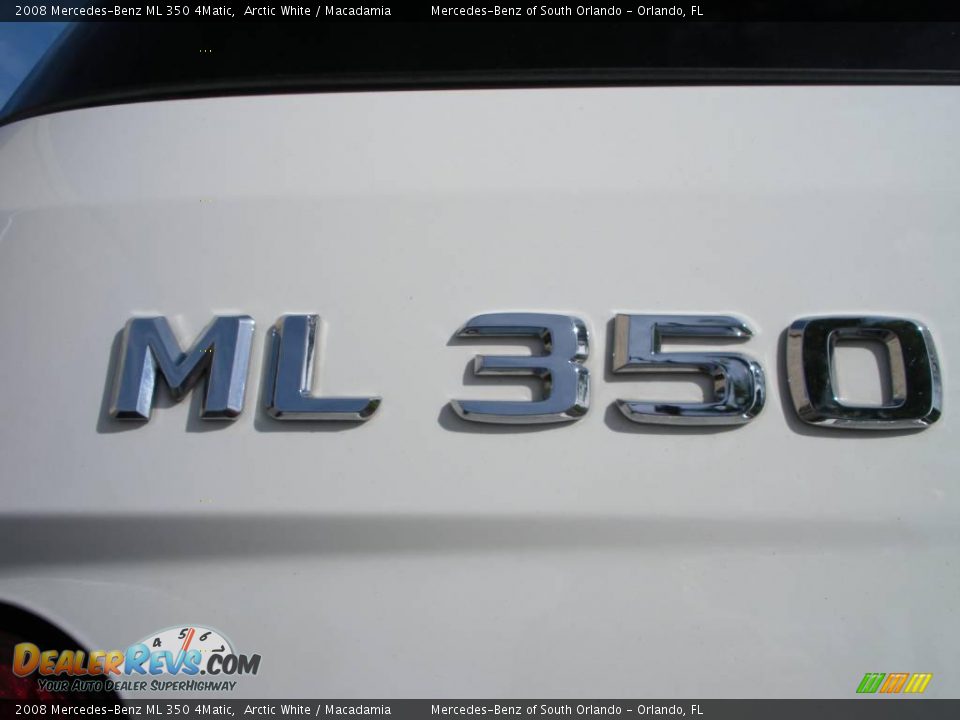 2008 Mercedes-Benz ML 350 4Matic Arctic White / Macadamia Photo #9