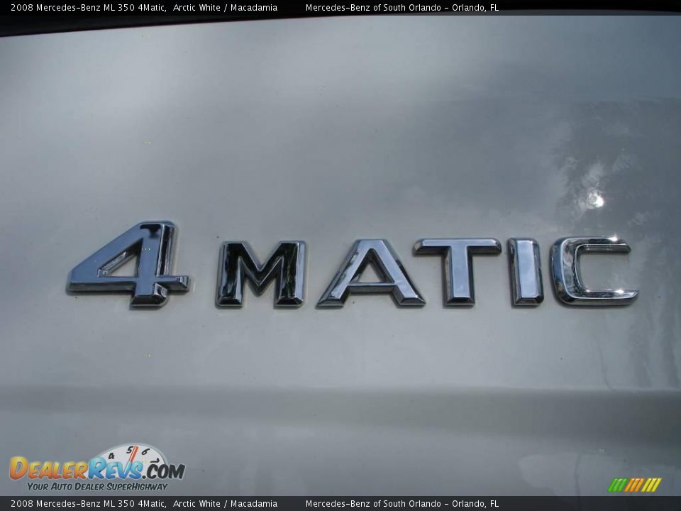 2008 Mercedes-Benz ML 350 4Matic Arctic White / Macadamia Photo #10