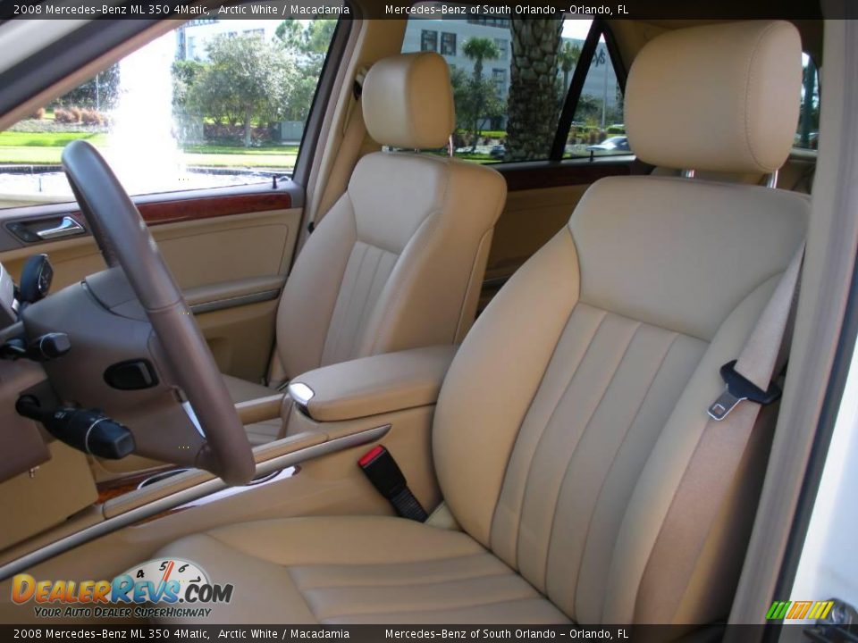 2008 Mercedes-Benz ML 350 4Matic Arctic White / Macadamia Photo #13