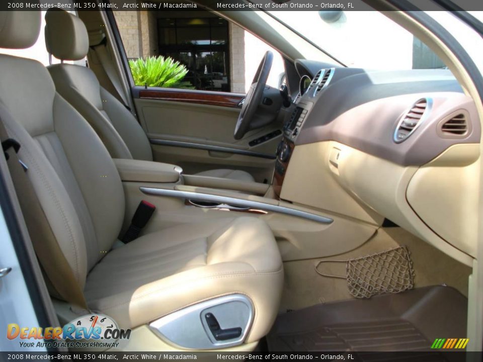2008 Mercedes-Benz ML 350 4Matic Arctic White / Macadamia Photo #16