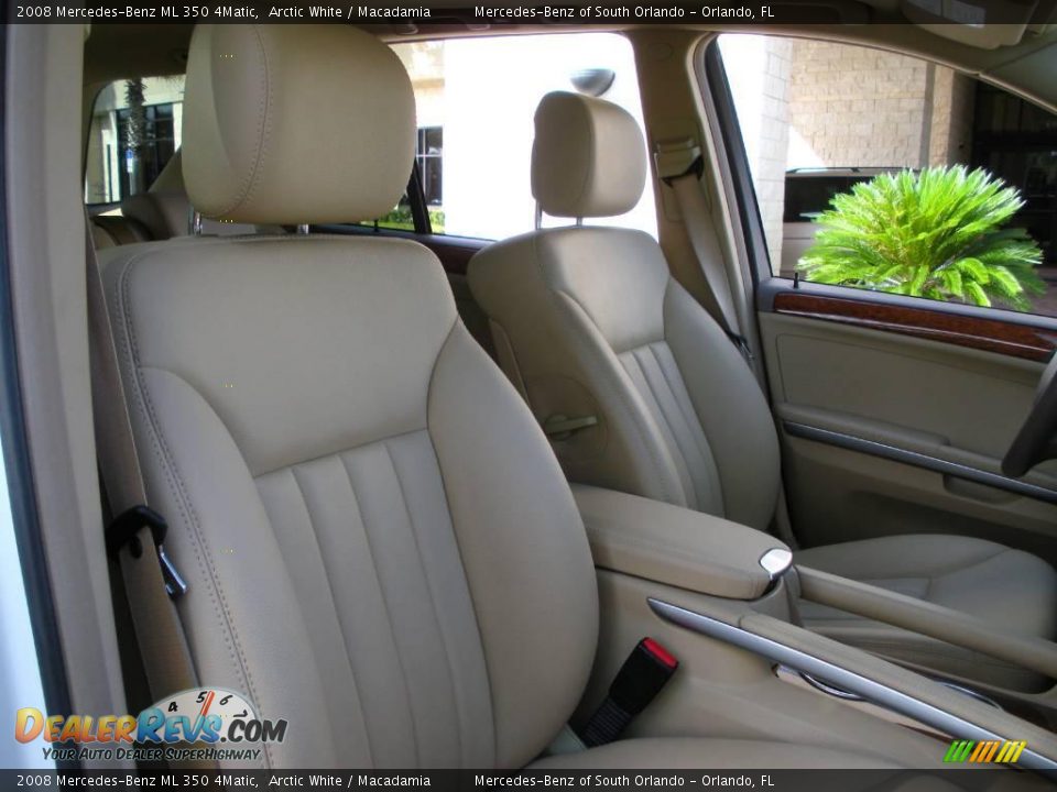 2008 Mercedes-Benz ML 350 4Matic Arctic White / Macadamia Photo #17
