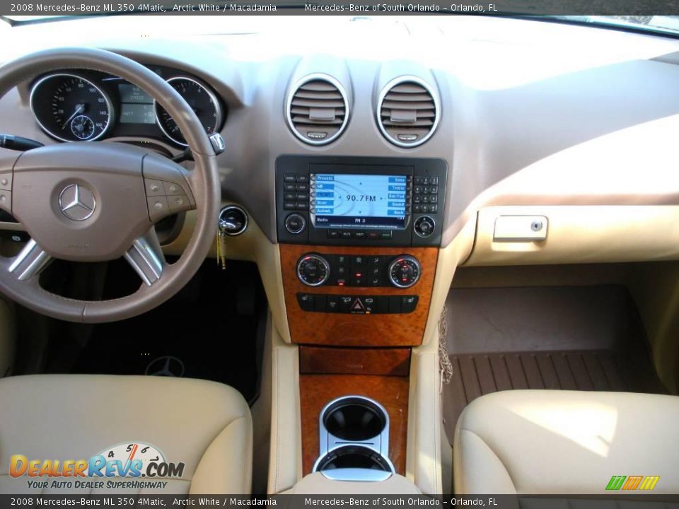 2008 Mercedes-Benz ML 350 4Matic Arctic White / Macadamia Photo #18