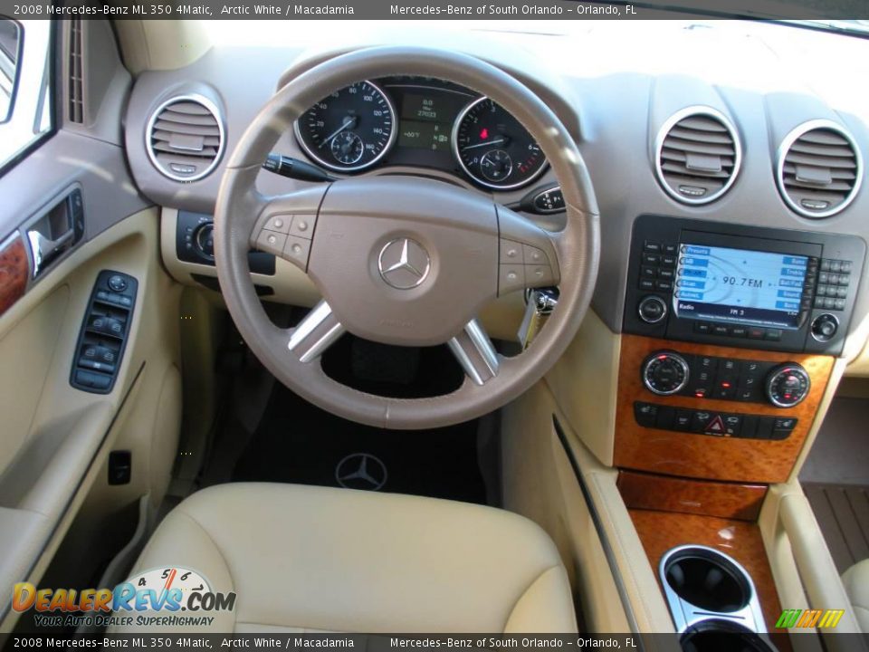 2008 Mercedes-Benz ML 350 4Matic Arctic White / Macadamia Photo #19