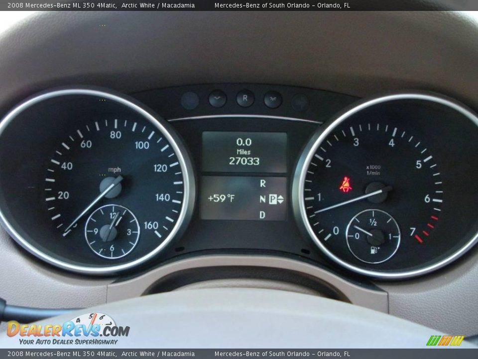 2008 Mercedes-Benz ML 350 4Matic Arctic White / Macadamia Photo #21