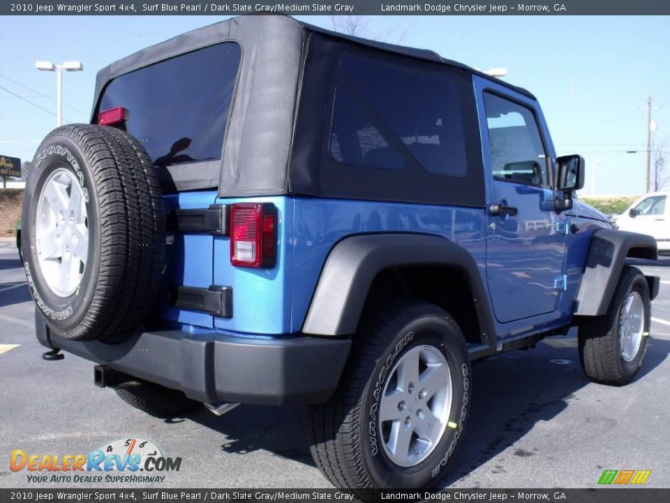 2010 Jeep Wrangler Sport 4x4 Surf Blue Pearl / Dark Slate Gray/Medium Slate Gray Photo #3