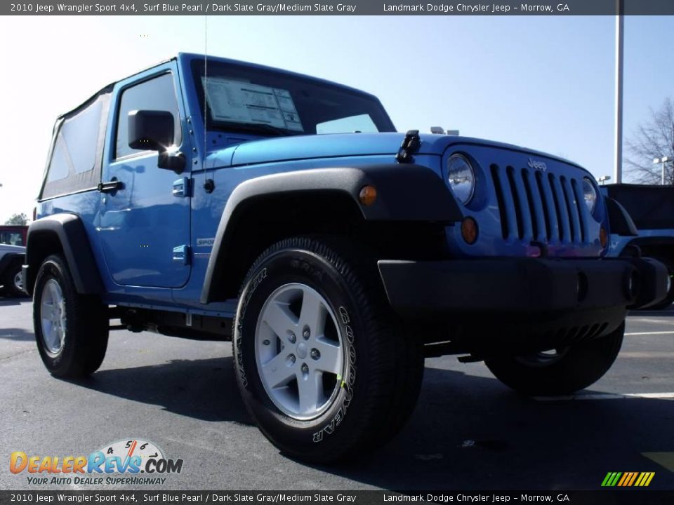 2010 Jeep Wrangler Sport 4x4 Surf Blue Pearl / Dark Slate Gray/Medium Slate Gray Photo #4