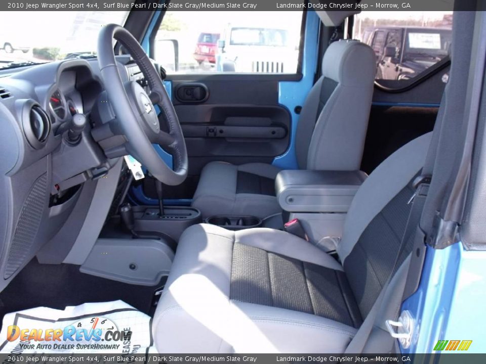 2010 Jeep Wrangler Sport 4x4 Surf Blue Pearl / Dark Slate Gray/Medium Slate Gray Photo #7
