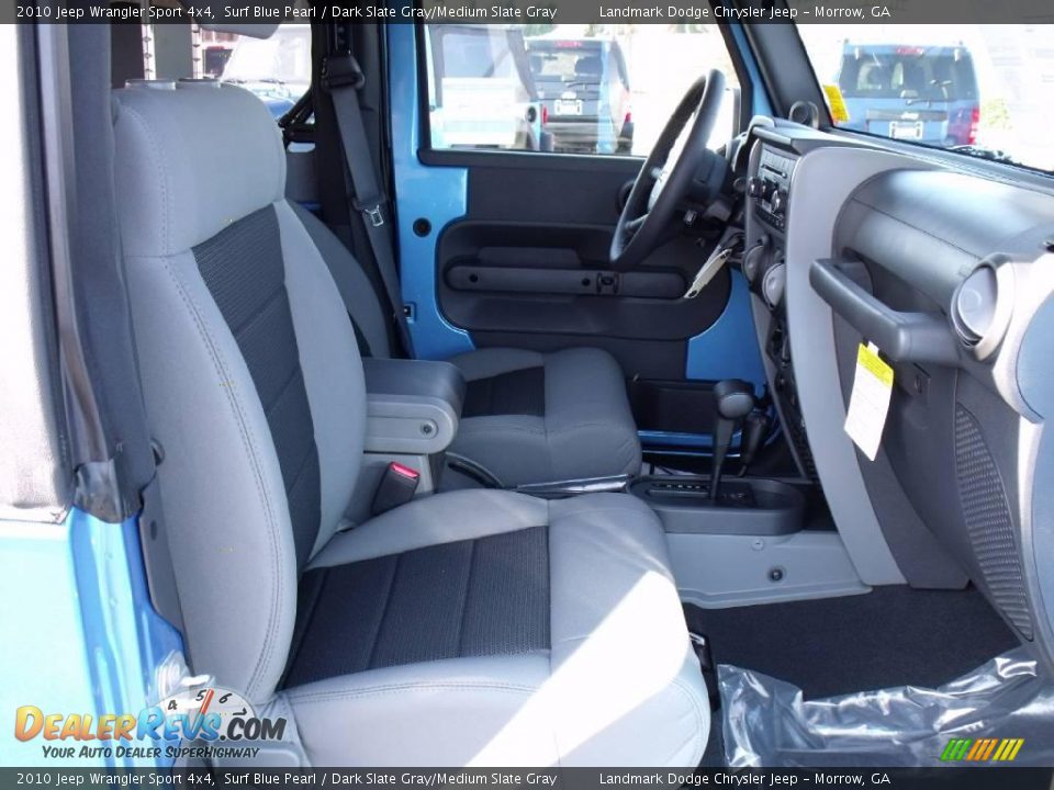 2010 Jeep Wrangler Sport 4x4 Surf Blue Pearl / Dark Slate Gray/Medium Slate Gray Photo #9