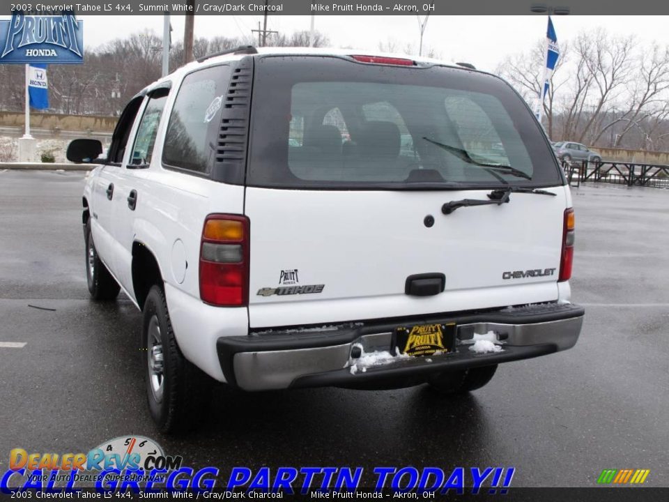 2003 Chevrolet Tahoe LS 4x4 Summit White / Gray/Dark Charcoal Photo #2