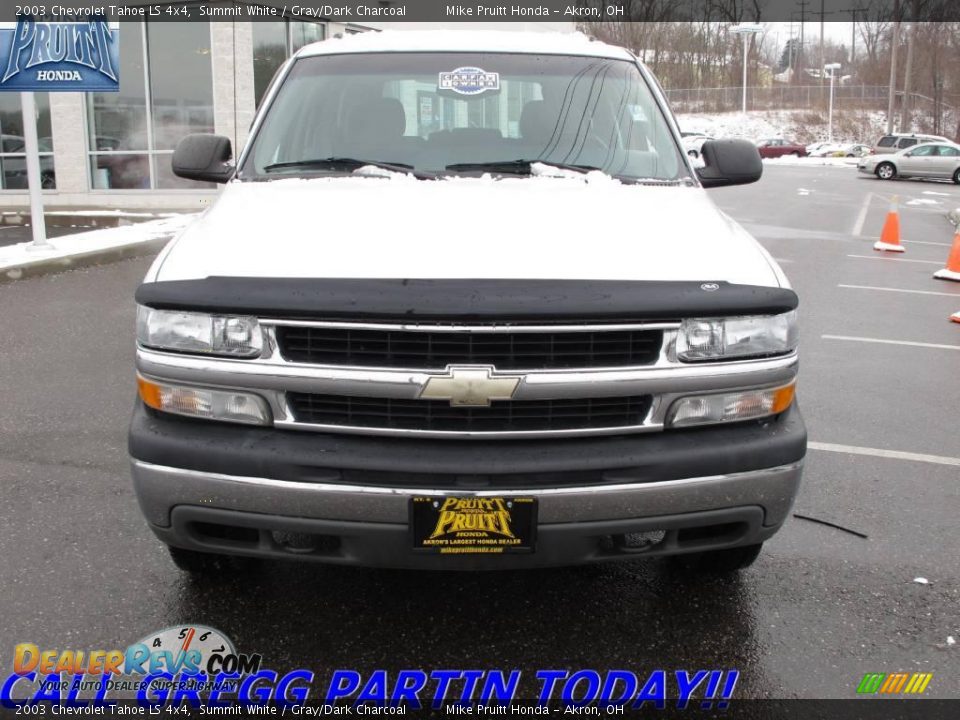 2003 Chevrolet Tahoe LS 4x4 Summit White / Gray/Dark Charcoal Photo #4