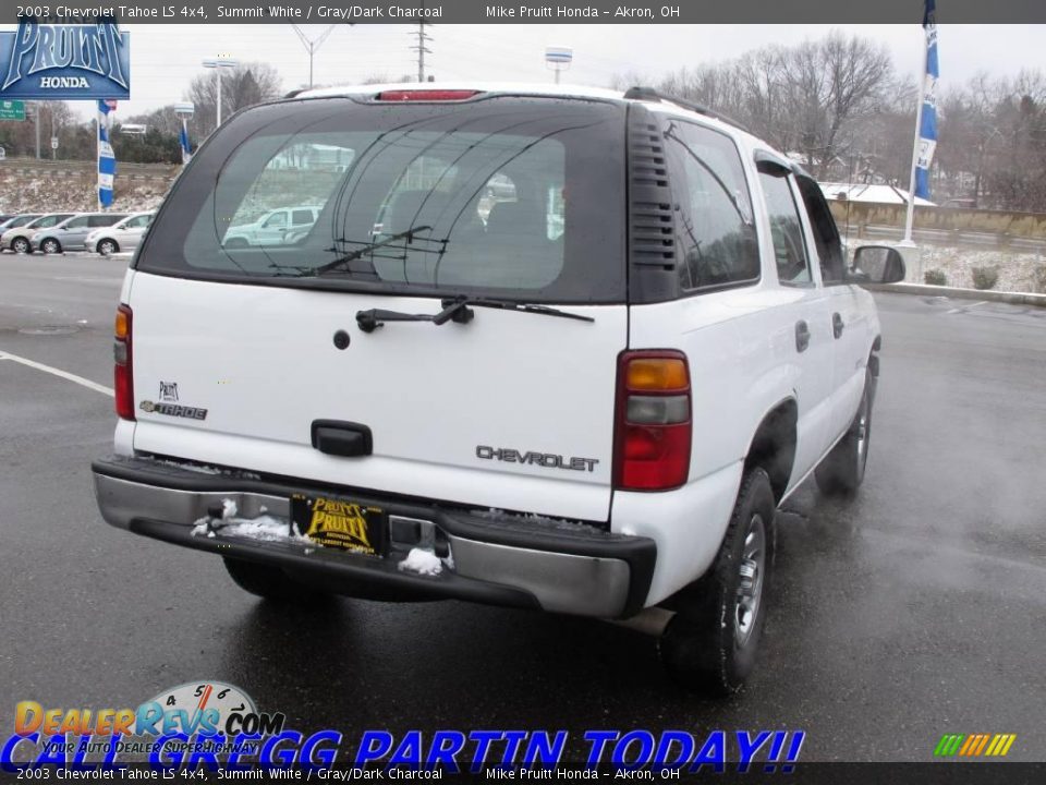 2003 Chevrolet Tahoe LS 4x4 Summit White / Gray/Dark Charcoal Photo #7