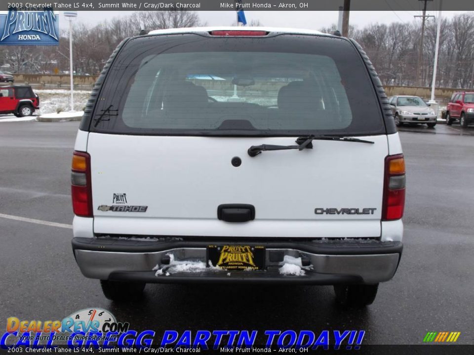 2003 Chevrolet Tahoe LS 4x4 Summit White / Gray/Dark Charcoal Photo #8