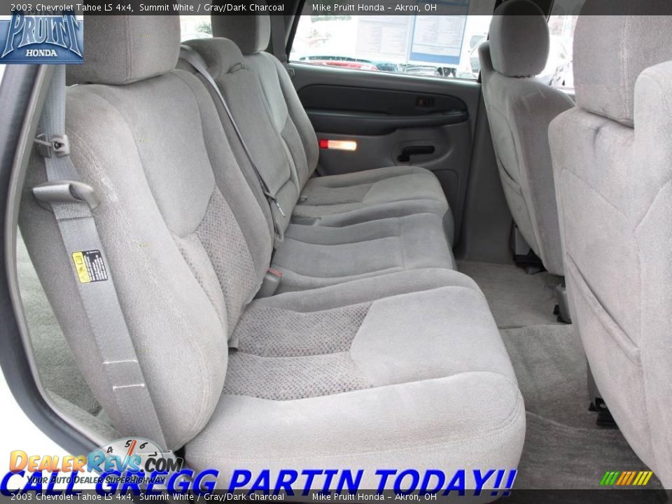 2003 Chevrolet Tahoe LS 4x4 Summit White / Gray/Dark Charcoal Photo #13
