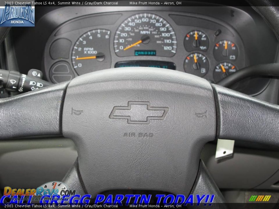 2003 Chevrolet Tahoe LS 4x4 Summit White / Gray/Dark Charcoal Photo #18