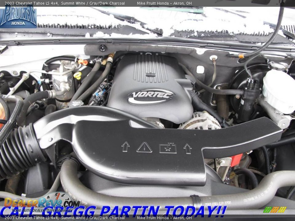 2003 Chevrolet Tahoe LS 4x4 Summit White / Gray/Dark Charcoal Photo #24