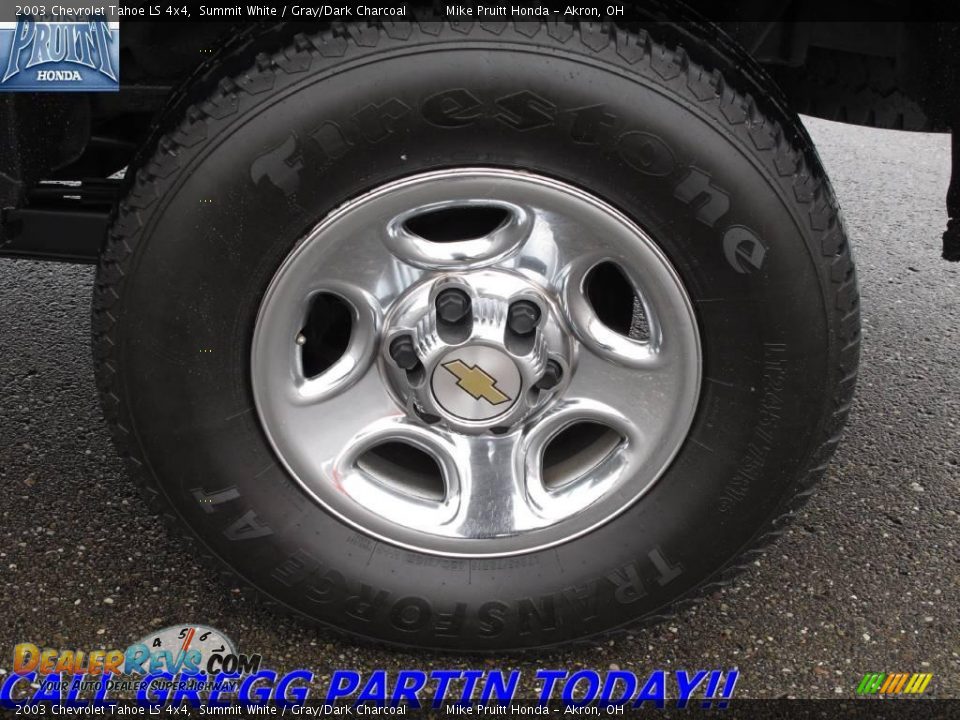2003 Chevrolet Tahoe LS 4x4 Summit White / Gray/Dark Charcoal Photo #27
