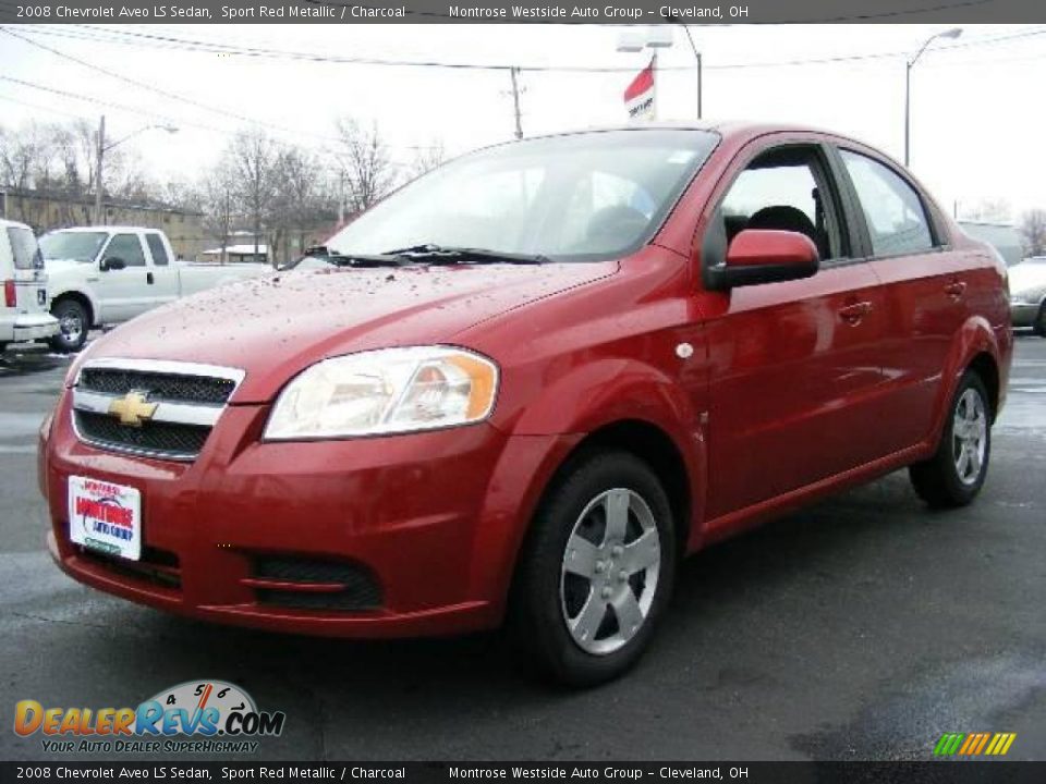 2008 Chevrolet Aveo LS Sedan Sport Red Metallic / Charcoal Photo #1