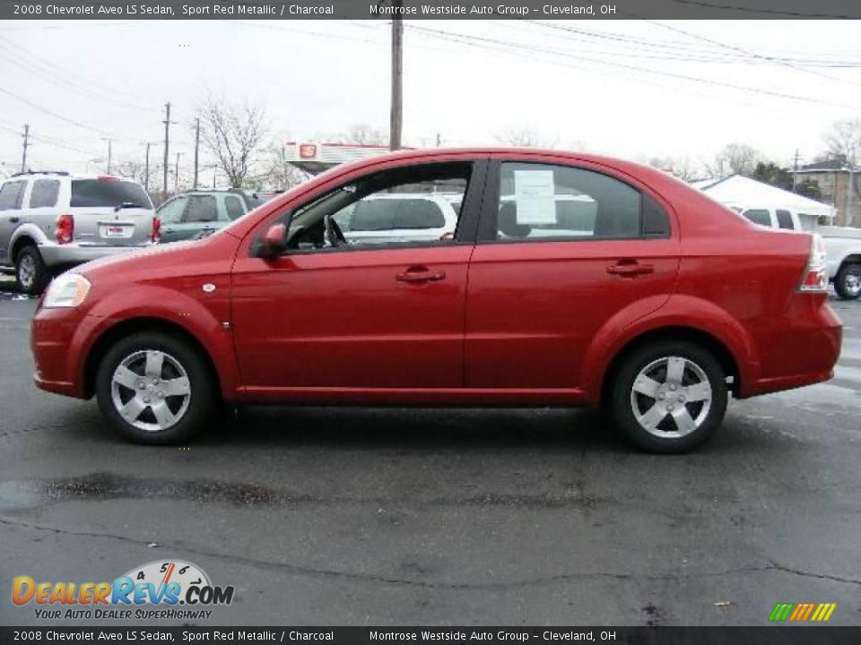 2008 Chevrolet Aveo LS Sedan Sport Red Metallic / Charcoal Photo #2
