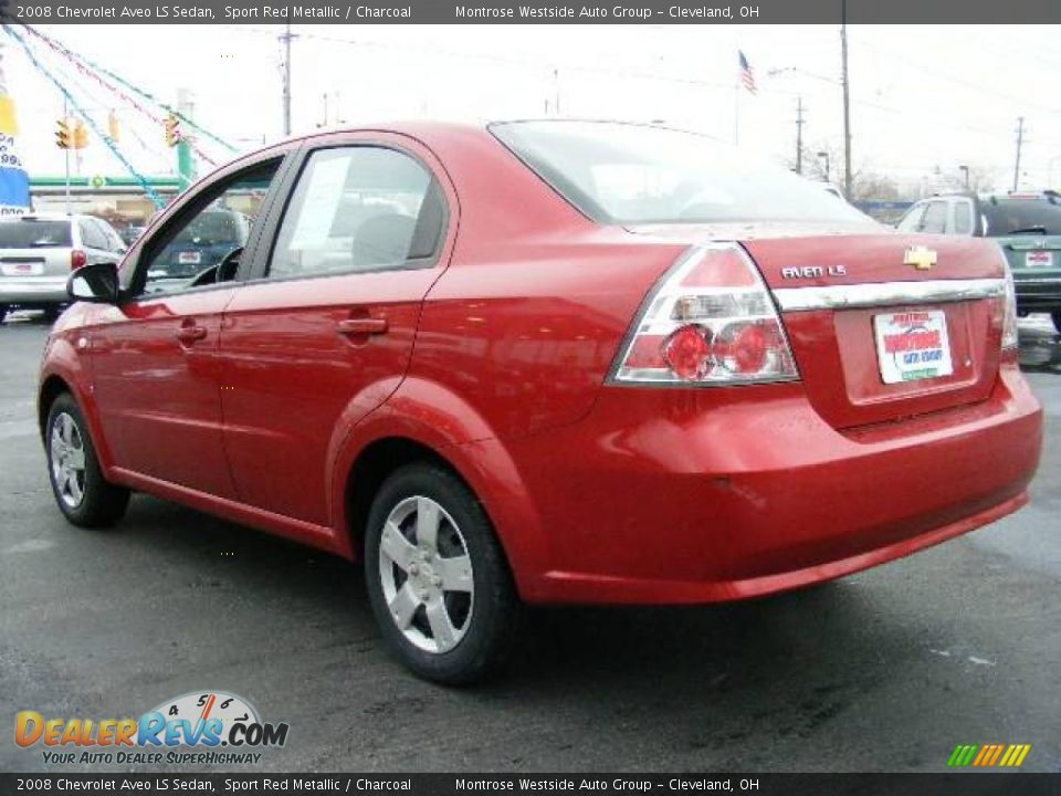 2008 Chevrolet Aveo LS Sedan Sport Red Metallic / Charcoal Photo #3