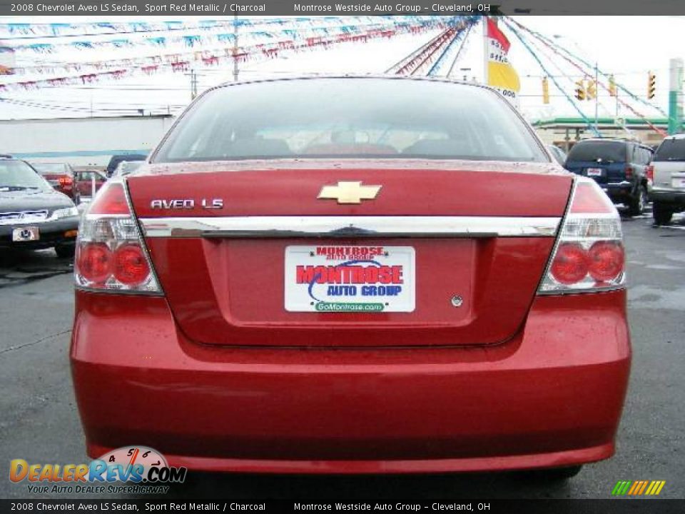 2008 Chevrolet Aveo LS Sedan Sport Red Metallic / Charcoal Photo #4