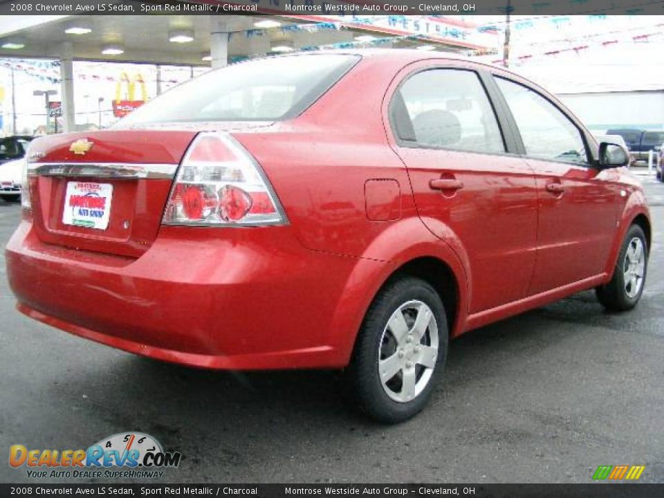 2008 Chevrolet Aveo LS Sedan Sport Red Metallic / Charcoal Photo #5