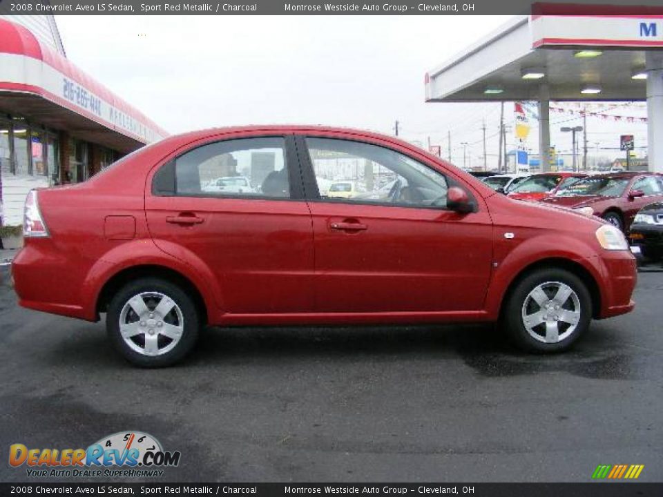 2008 Chevrolet Aveo LS Sedan Sport Red Metallic / Charcoal Photo #6