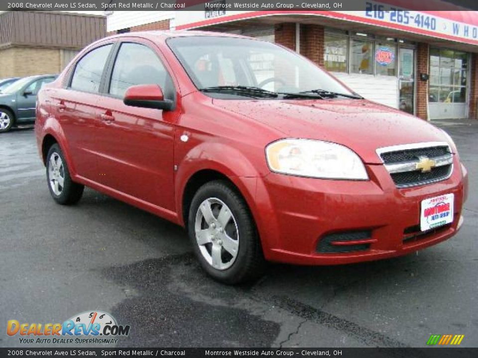 2008 Chevrolet Aveo LS Sedan Sport Red Metallic / Charcoal Photo #7