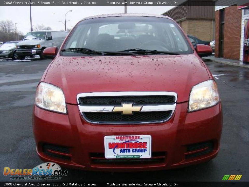 2008 Chevrolet Aveo LS Sedan Sport Red Metallic / Charcoal Photo #8