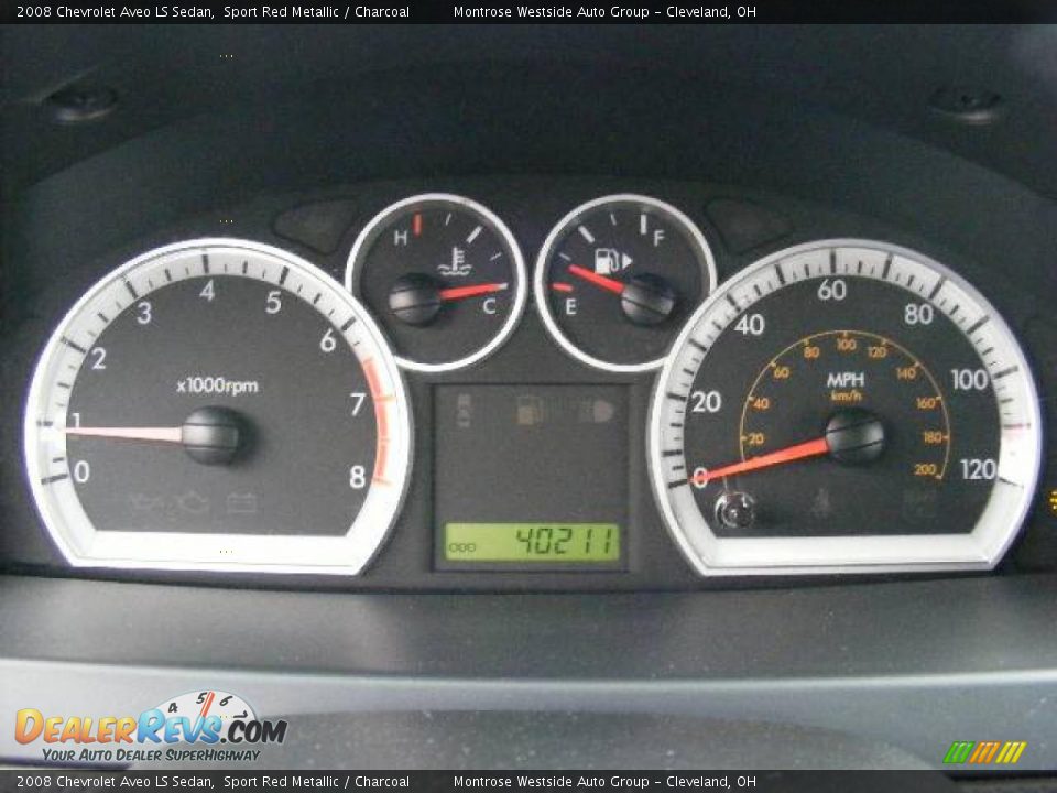 2008 Chevrolet Aveo LS Sedan Sport Red Metallic / Charcoal Photo #17