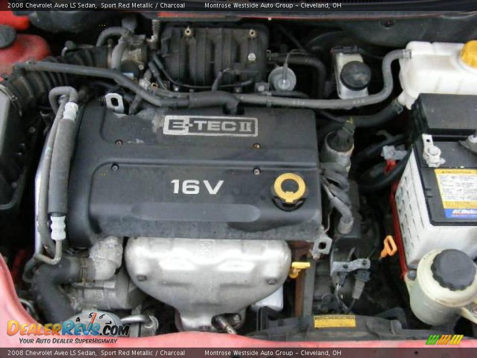 2008 Chevrolet Aveo LS Sedan Sport Red Metallic / Charcoal Photo #27