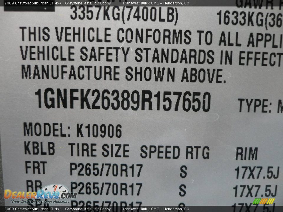 2009 Chevrolet Suburban LT 4x4 Greystone Metallic / Ebony Photo #35