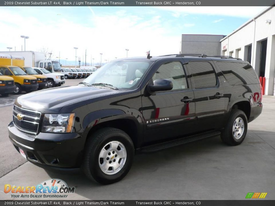 2009 Chevrolet Suburban LT 4x4 Black / Light Titanium/Dark Titanium Photo #3