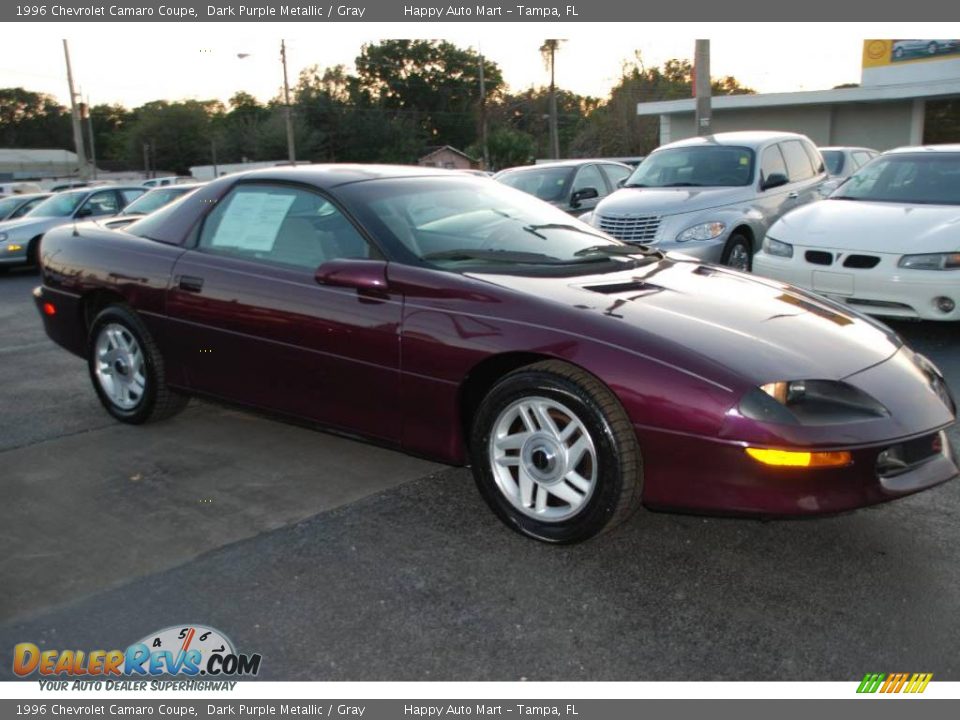 1996 Chevrolet Camaro Coupe Dark Purple Metallic / Gray Photo #6