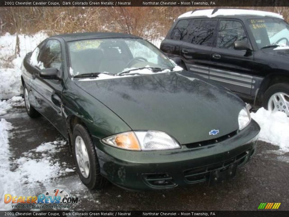2001 Chevrolet Cavalier Coupe Dark Colorado Green Metallic / Neutral Photo #1