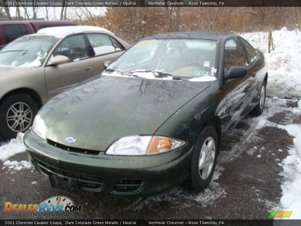 2001 Chevrolet Cavalier Coupe Dark Colorado Green Metallic / Neutral Photo #3