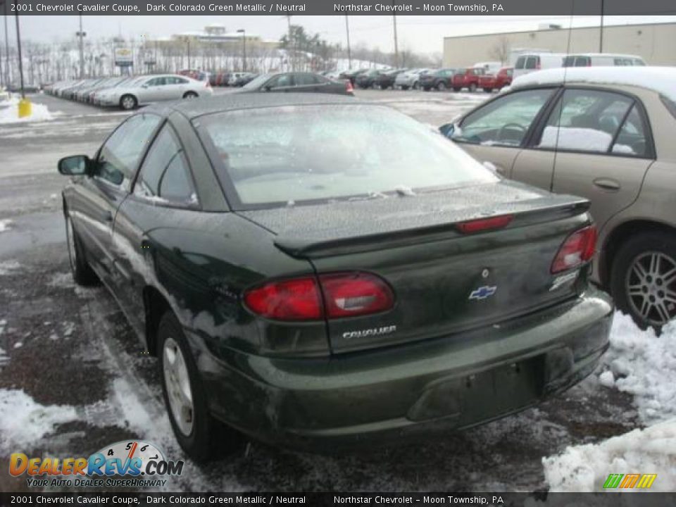 2001 Chevrolet Cavalier Coupe Dark Colorado Green Metallic / Neutral Photo #5