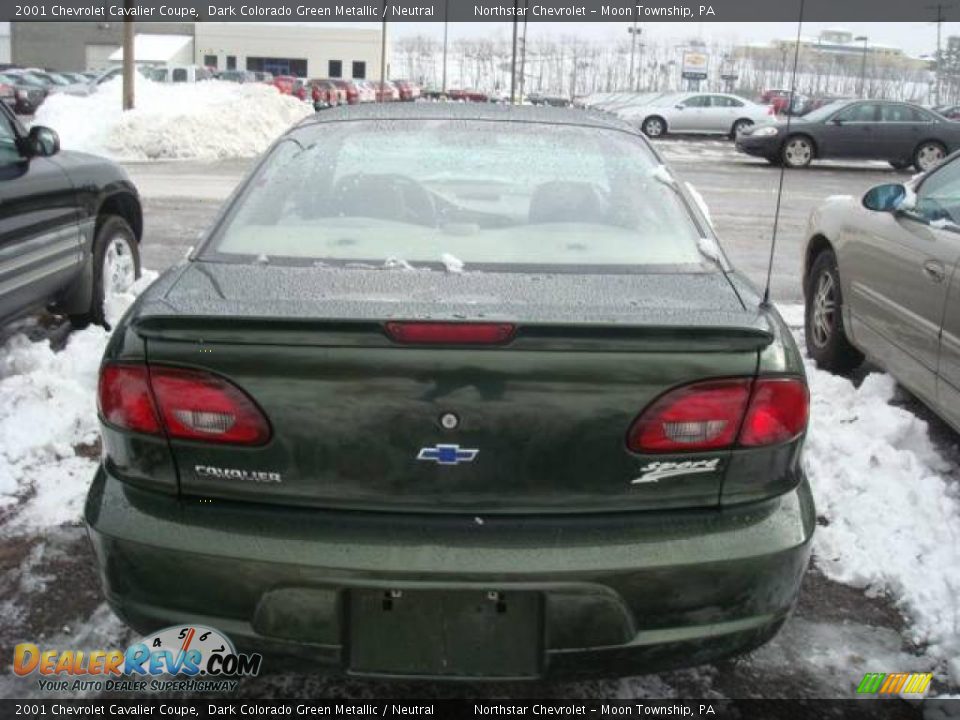 2001 Chevrolet Cavalier Coupe Dark Colorado Green Metallic / Neutral Photo #6