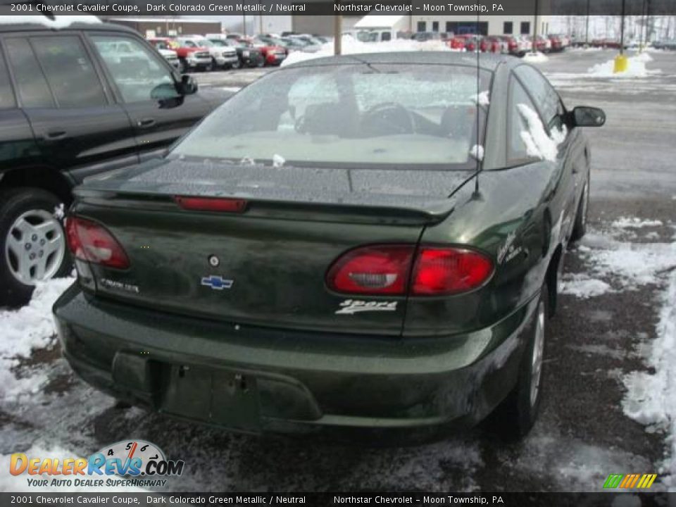 2001 Chevrolet Cavalier Coupe Dark Colorado Green Metallic / Neutral Photo #7
