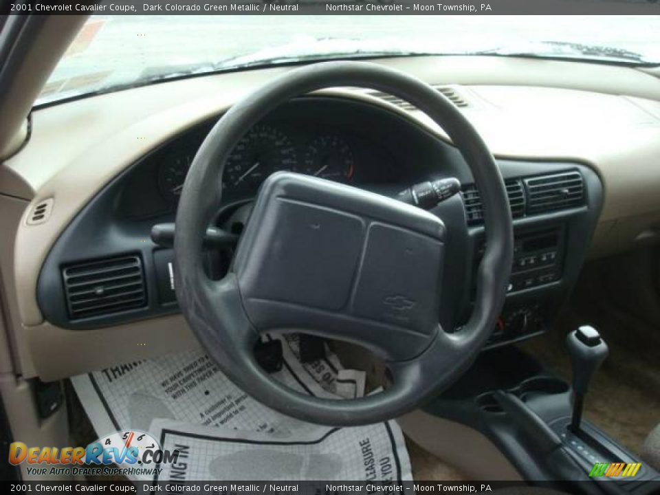 2001 Chevrolet Cavalier Coupe Dark Colorado Green Metallic / Neutral Photo #10