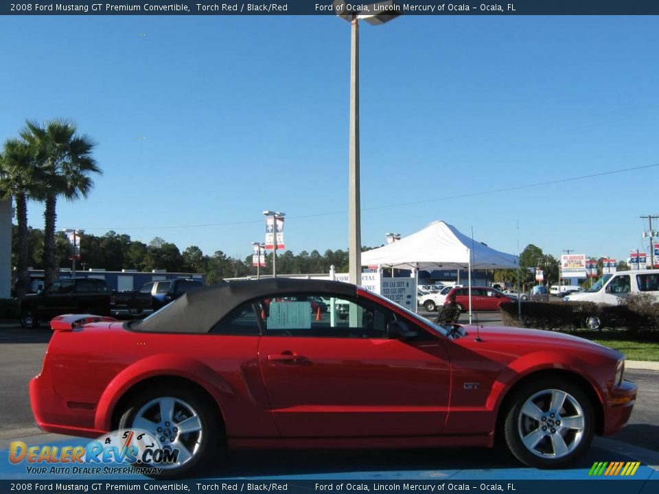 2008 Ford Mustang GT Premium Convertible Torch Red / Black/Red Photo #2