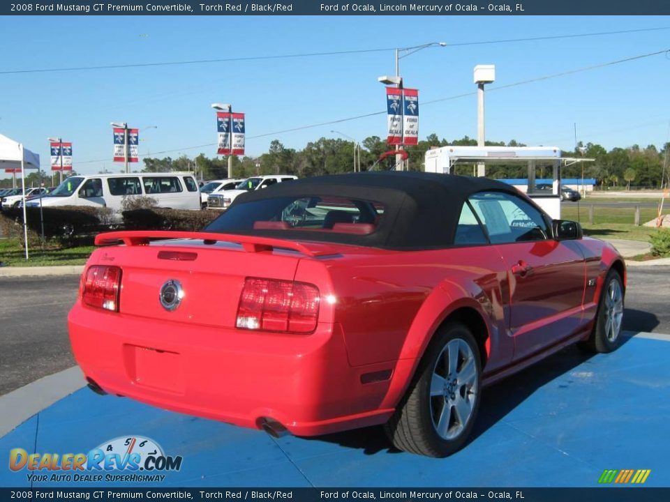 2008 Ford Mustang GT Premium Convertible Torch Red / Black/Red Photo #3