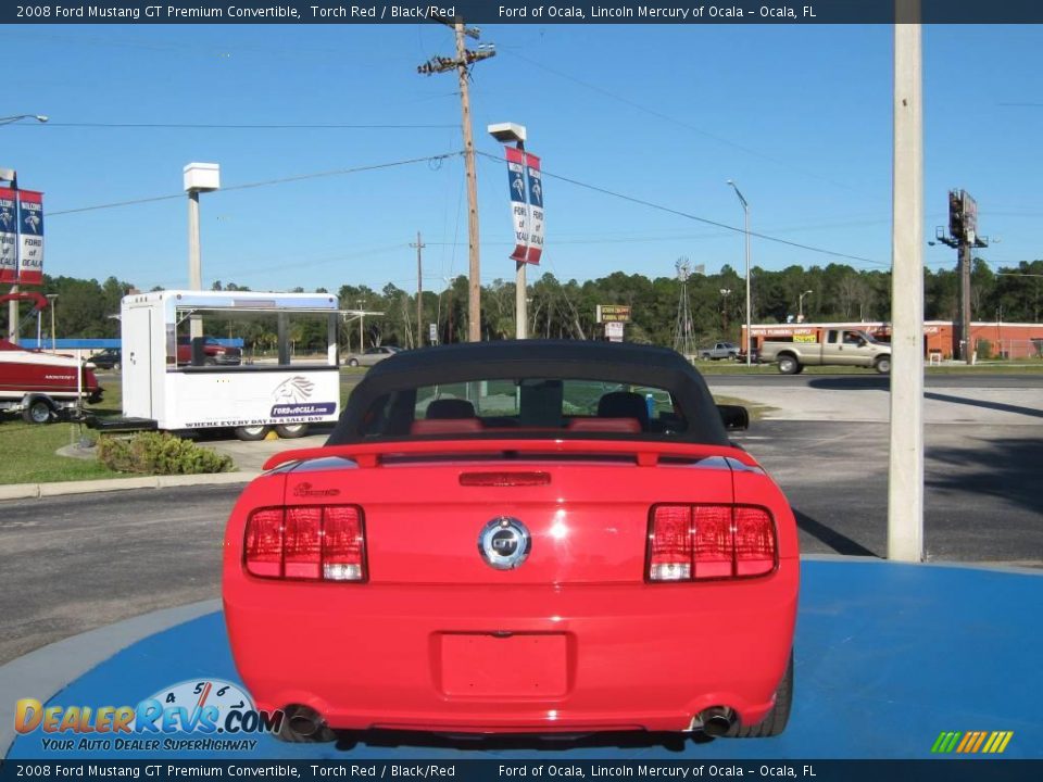 2008 Ford Mustang GT Premium Convertible Torch Red / Black/Red Photo #4