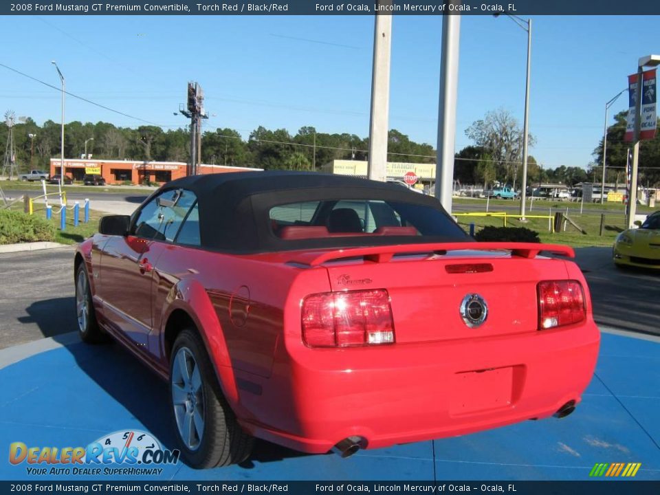 2008 Ford Mustang GT Premium Convertible Torch Red / Black/Red Photo #5